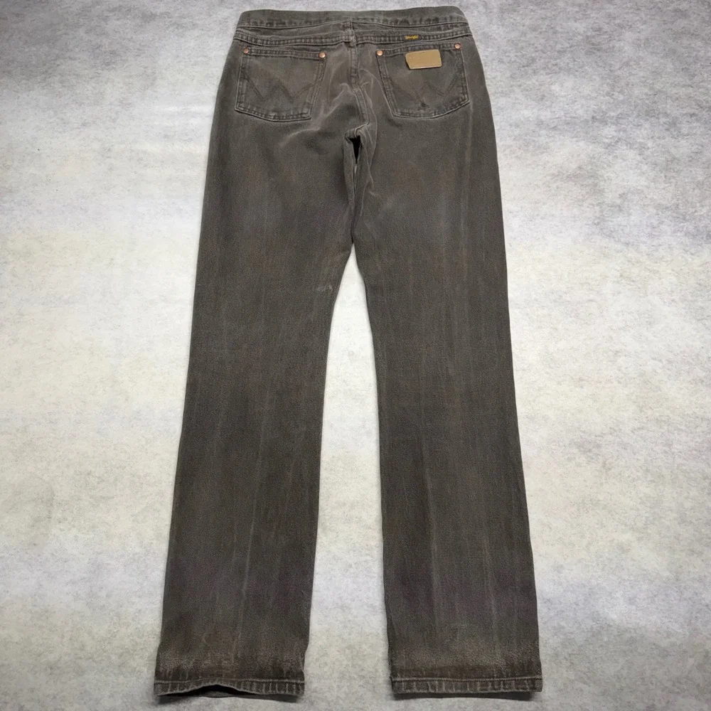 Wrangler 13MWZKL Cowboy Cut Original Mens 32x34 Brown Western Denim Work Jeans